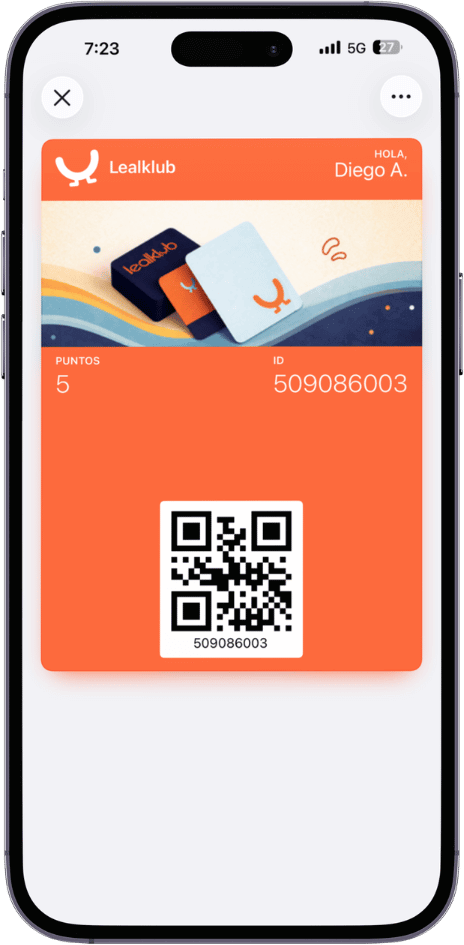Tarjeta de Puntos en Apple Wallet