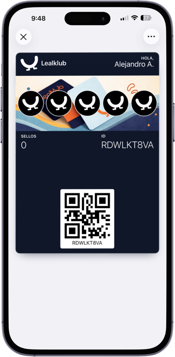 Tarjeta de Sellos en Apple Wallet